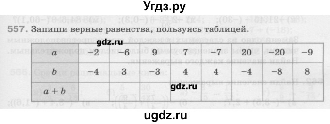 ГДЗ (Учебник) по математике 6 класс Истомина Н.Б. / упражнение номер / 557