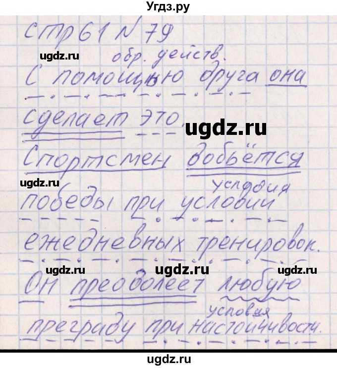 ГДЗ (Решебник) по русскому языку 8 класс (рабочая тетрадь ) Богданова Г.А. / часть 1 / упражнение / 79