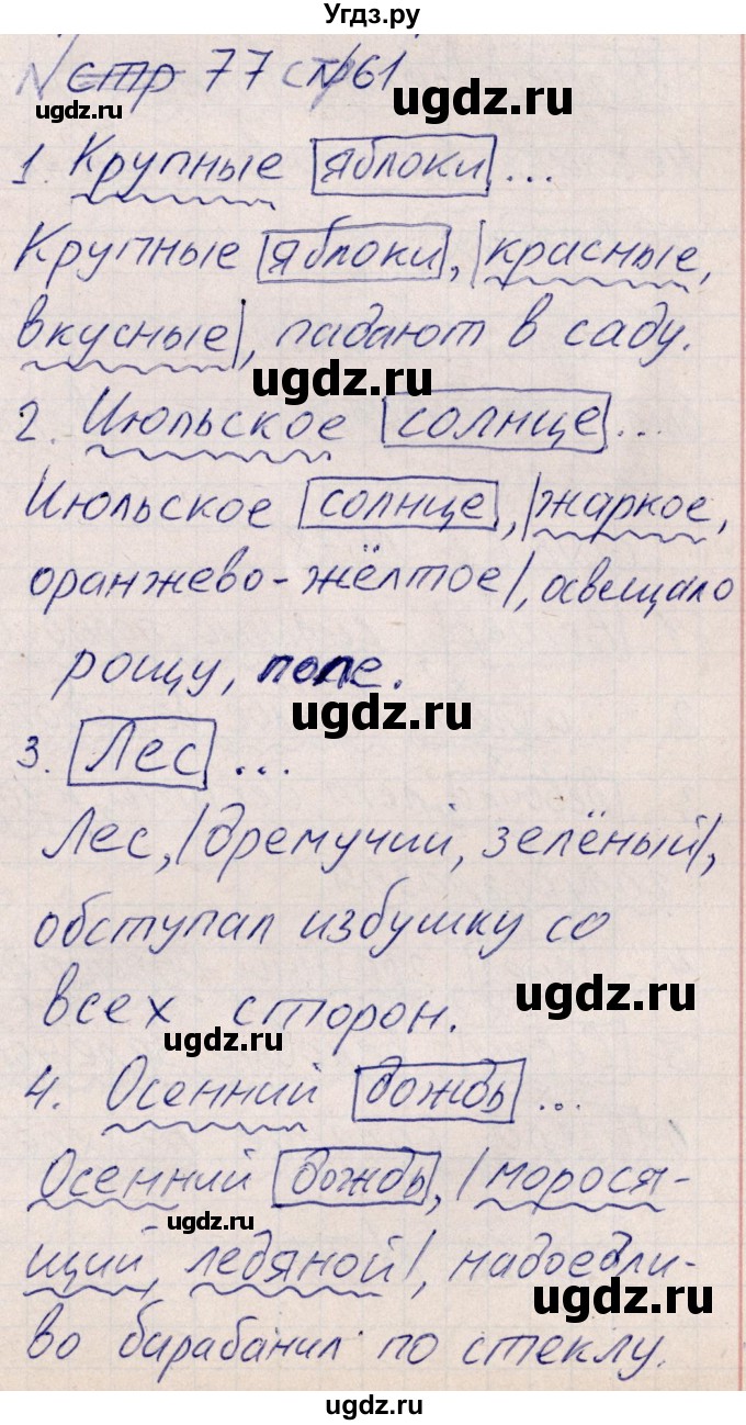 ГДЗ (Решебник) по русскому языку 8 класс (рабочая тетрадь ) Богданова Г.А. / часть 2 / упражнение / 77