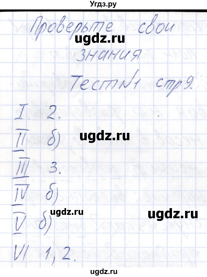 ГДЗ (Решебник) по русскому языку 8 класс (рабочая тетрадь ) Богданова Г.А. / часть 2 / проверьте свои знания / Тест 1