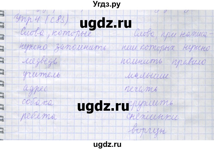 ГДЗ (Решебник) по русскому языку 1 класс (рабочая тетрадь) Иванов С.В. / урок 25 / 4