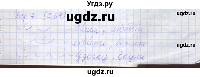 ГДЗ (Решебник) по русскому языку 1 класс (рабочая тетрадь) Иванов С.В. / упражнение / 7