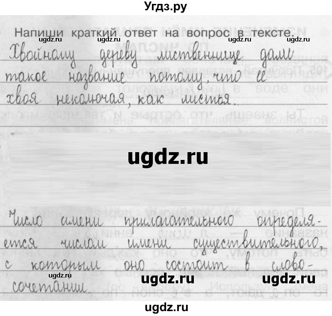 ГДЗ (Решебник) по русскому языку 3 класс (Тетрадь для упражнений (рабочая тетрадь)) Рамзаева Т.Г. / упражнение / 105(продолжение 2)