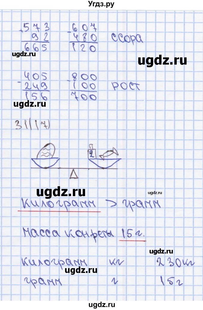 ГДЗ (Решебник) по математике 3 класс (рабочая тетрадь) Бененсон Е.П. / тетрадь №2. страница / 17(продолжение 2)