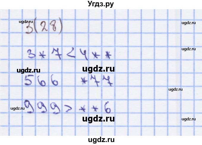 ГДЗ (Решебник) по математике 3 класс (рабочая тетрадь) Бененсон Е.П. / тетрадь №1. страница / 28(продолжение 3)