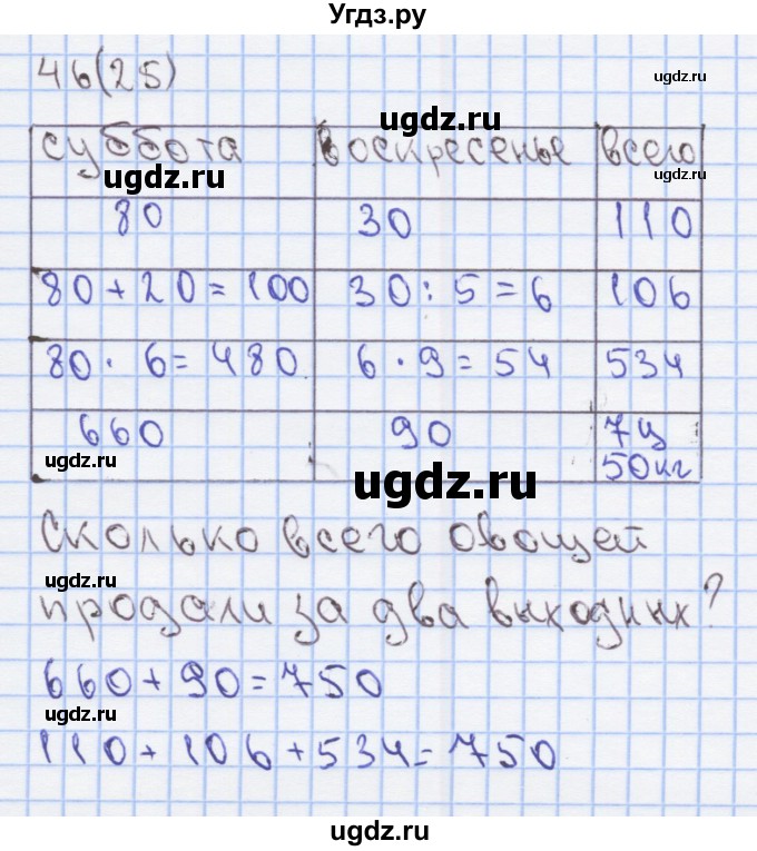 ГДЗ (Решебник) по математике 3 класс (рабочая тетрадь) Бененсон Е.П. / тетрадь №2. страница / 25
