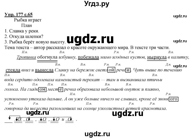 ГДЗ (Решебник) по русскому языку 4 класс Желтовская Л.Я. / часть 2 / упражнение номер / 177