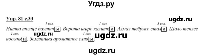 ГДЗ (Решебник) по русскому языку 4 класс Желтовская Л.Я. / часть 2 / упражнение номер / 81