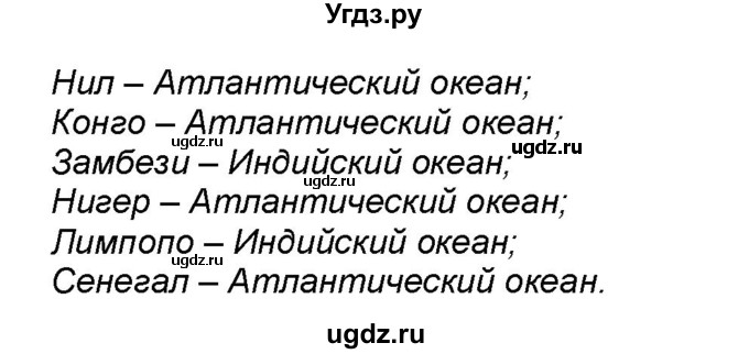 ГДЗ (Решебник) по географии 7 класс (мой тренажёр) В.В. Николина / Африка / 15(продолжение 2)