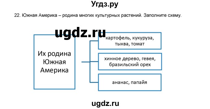 ГДЗ (Решебник) по географии 7 класс (мой тренажёр) В.В. Николина / Южная Америка / 22