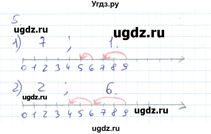 ГДЗ (Решебник к тетради 2016) по математике 1 класс (рабочая тетрадь) Истомина Н.Б. / часть 2. упражнение / 5