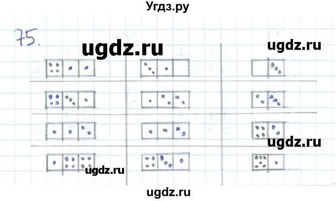 ГДЗ (Решебник к тетради 2016) по математике 1 класс (рабочая тетрадь) Истомина Н.Б. / часть 2. упражнение / 75