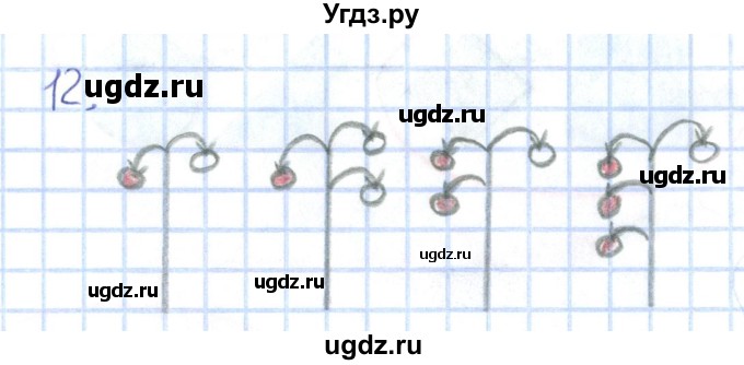 ГДЗ (Решебник к тетради 2022) по математике 1 класс (рабочая тетрадь) Истомина Н.Б. / часть 1. упражнение / 12