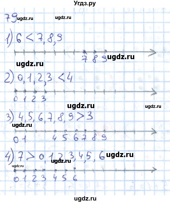 ГДЗ (Решебник к тетради 2022) по математике 1 класс (рабочая тетрадь) Истомина Н.Б. / часть 1. упражнение / 79