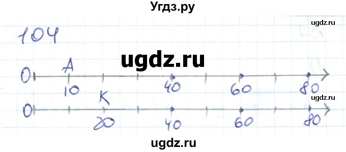 ГДЗ (Решебник к тетради 2022) по математике 1 класс (рабочая тетрадь) Истомина Н.Б. / часть 2. упражнение / 104