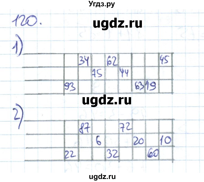 ГДЗ (Решебник к тетради 2022) по математике 1 класс (рабочая тетрадь) Истомина Н.Б. / часть 2. упражнение / 120