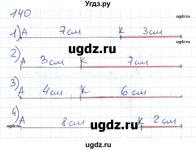 ГДЗ (Решебник к тетради 2022) по математике 1 класс (рабочая тетрадь) Истомина Н.Б. / часть 2. упражнение / 140