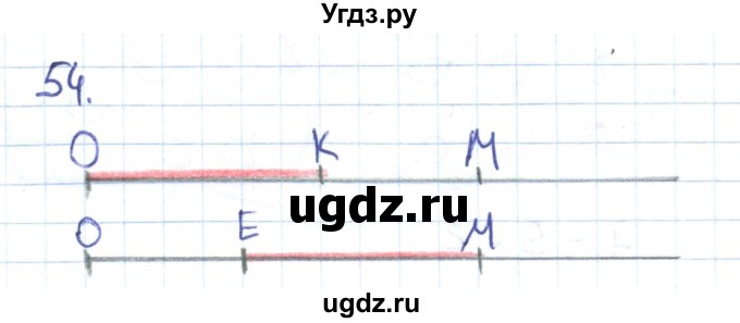 ГДЗ (Решебник к тетради 2022) по математике 1 класс (рабочая тетрадь) Истомина Н.Б. / часть 2. упражнение / 54