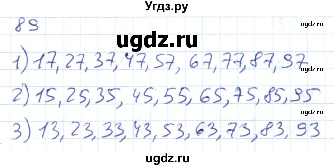 ГДЗ (Решебник к тетради 2022) по математике 1 класс (рабочая тетрадь) Истомина Н.Б. / часть 2. упражнение / 89