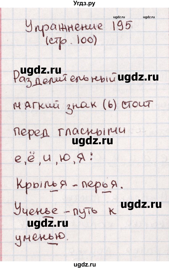 ГДЗ (Решебник №2) по русскому языку 1 класс Климанова Л.Ф. / упражнение / 195