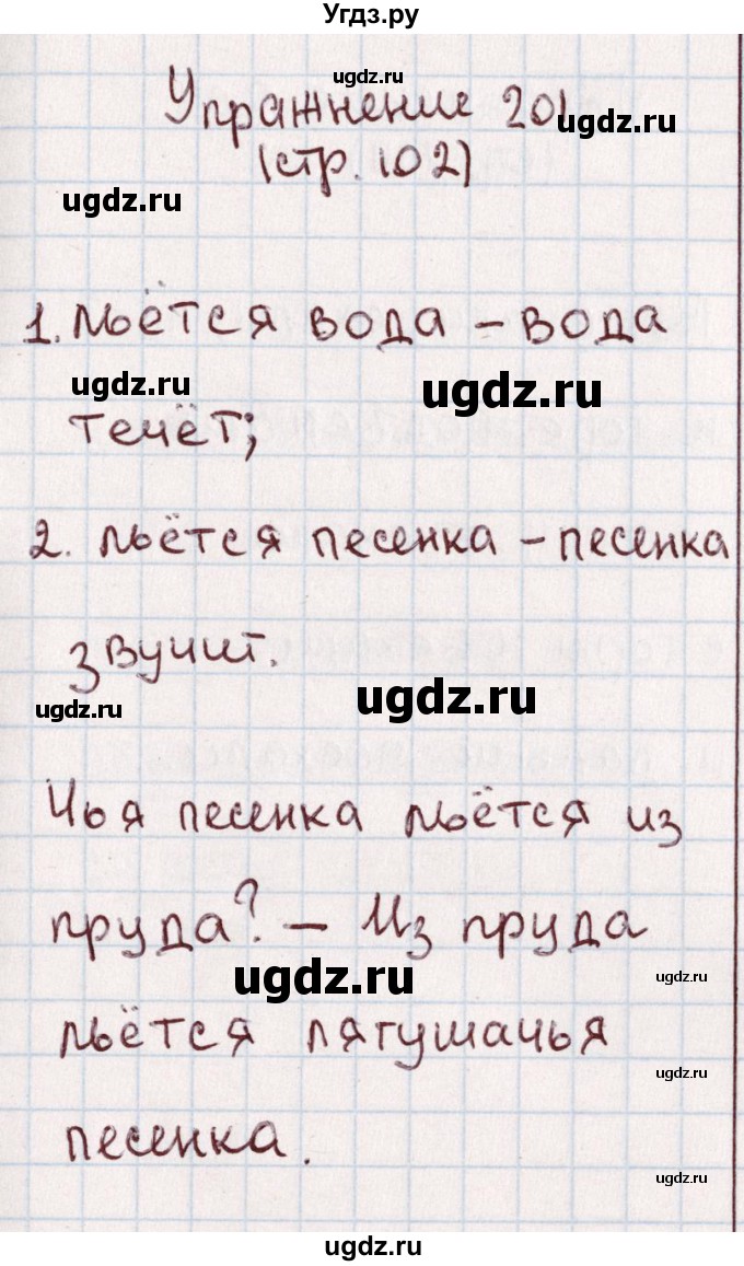 ГДЗ (Решебник №2) по русскому языку 1 класс Климанова Л.Ф. / упражнение / 201