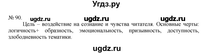 ГДЗ (Решебник) по русскому языку 7 класс Никитина Е.И. / упражнение номер / 90