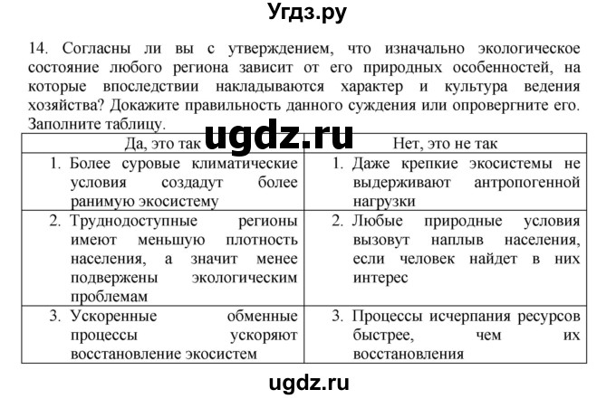 ГДЗ (Решебник) по географии 9 класс (Мой тренажер) В.В. Николина / регионы России / 14