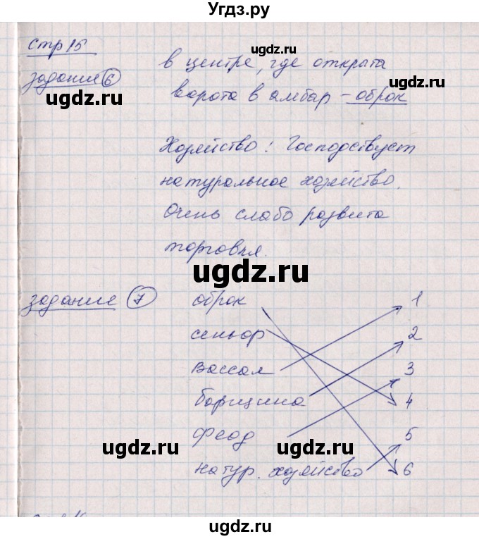 ГДЗ (Решебник) по истории 6 класс (рабочая тетрадь, всеобщая история) Данилов Д.Д. / страница / 15