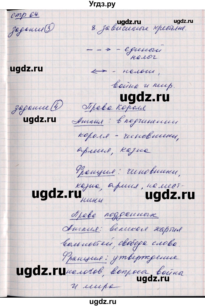 ГДЗ (Решебник) по истории 6 класс (рабочая тетрадь, всеобщая история) Данилов Д.Д. / страница / 67(продолжение 2)