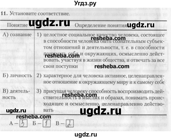 ГДЗ (решебник) по обществознанию 9 класс (рабочая тетрадь) Гламбоцкий П.М. / §1 / 11