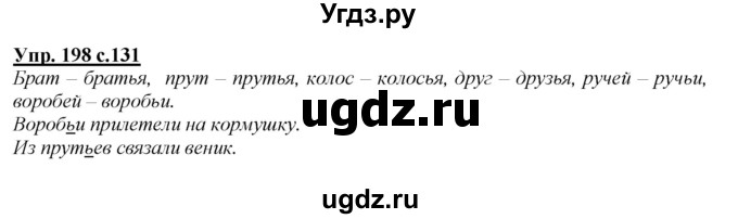 ГДЗ (Решебник №1 к учебнику 2015) по русскому языку 2 класс Климанова Л.Ф. / часть 1 / упражнение / 198