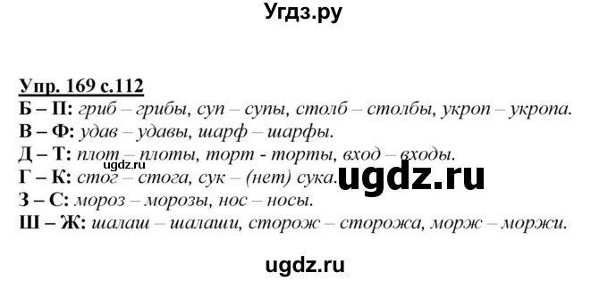ГДЗ (Решебник №1 к учебнику 2015) по русскому языку 2 класс Климанова Л.Ф. / часть 1 / упражнение / 169