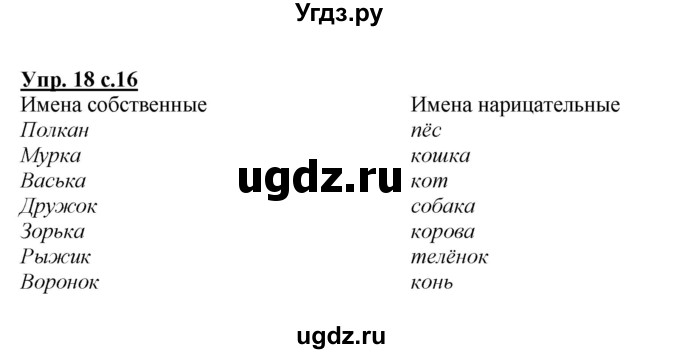 ГДЗ (Решебник №1 к учебнику 2015) по русскому языку 2 класс Климанова Л.Ф. / часть 2 / упражнение / 18