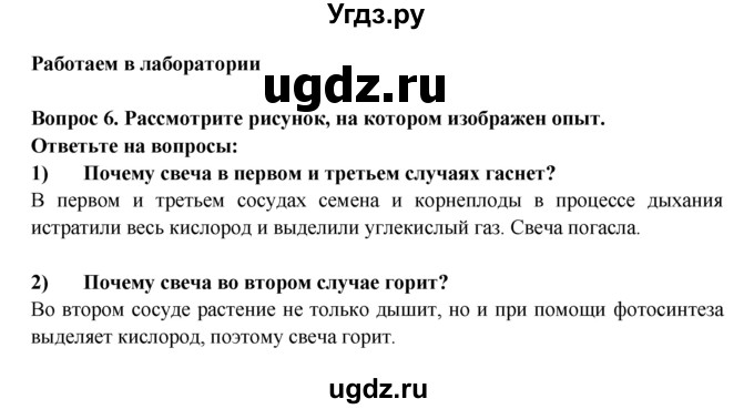 ГДЗ (Решебник) по биологии 6 класс (рабочая тетрадь) В.В. Пасечник / урок 4-№ / 6