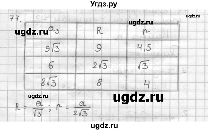 ГДЗ (Решебник) по геометрии 9 класс (дидактические материалы) Мерзляк А.Г. / вариант 1 / 77