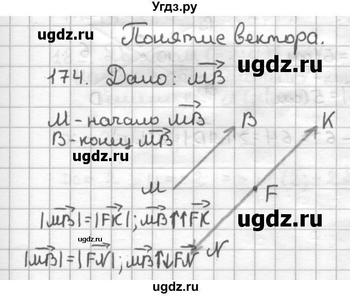 ГДЗ (Решебник) по геометрии 9 класс (дидактические материалы) Мерзляк А.Г. / вариант 3 / 174