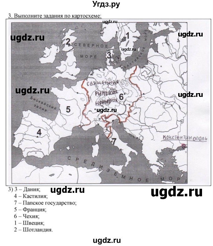 ГДЗ (решебник) по истории 7 класс (рабочая тетрадь) Федосик В.А. / Введение / 3