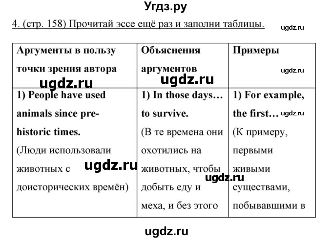 ГДЗ (Решебник) по английскому языку 10 класс (New Millenium) Гроза О.Л. / страница номер / 158