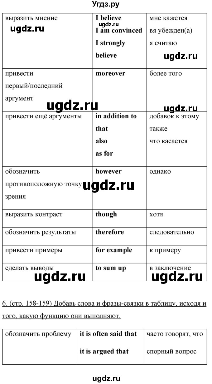 ГДЗ (Решебник) по английскому языку 10 класс (New Millenium) Гроза О.Л. / страница номер / 158(продолжение 4)