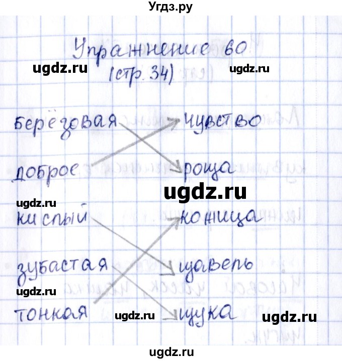 ГДЗ (Решебник №2 к тетради 2016) по русскому языку 2 класс (рабочая тетрадь) Климанова Л.Ф. / упражнение / 60