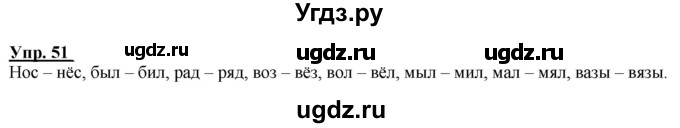 ГДЗ (Решебник к тетради 2020) по русскому языку 2 класс (рабочая тетрадь) Климанова Л.Ф. / упражнение / 51