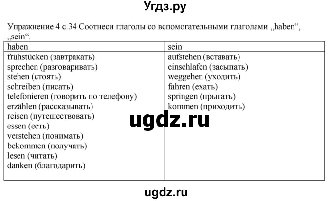 ГДЗ (Решебник к тетради Wunderkinder Plus) по немецкому языку 6 класс (wunderkinder рабочая тетрадь) Радченко О.А. / страница / 34