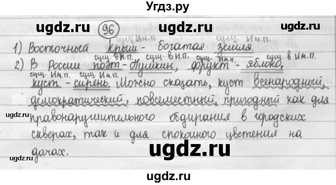 ГДЗ (Решебник к учебнику 2015) по русскому языку 8 класс Рыбченкова Л.М. / упражнение / 96