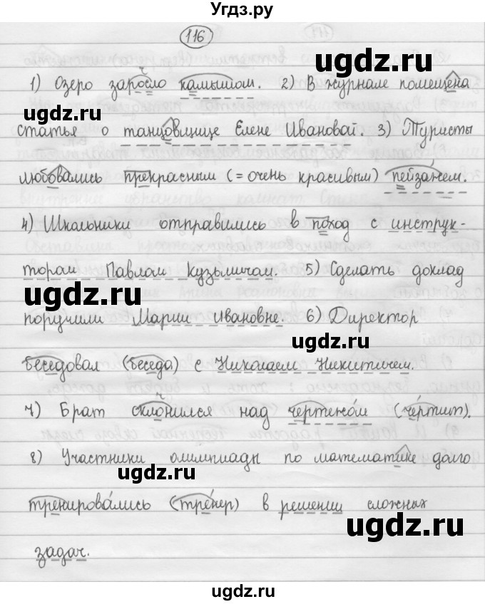 ГДЗ (Решебник 2015) по русскому языку 8 класс Рыбченкова Л.М. / упражнение / 116