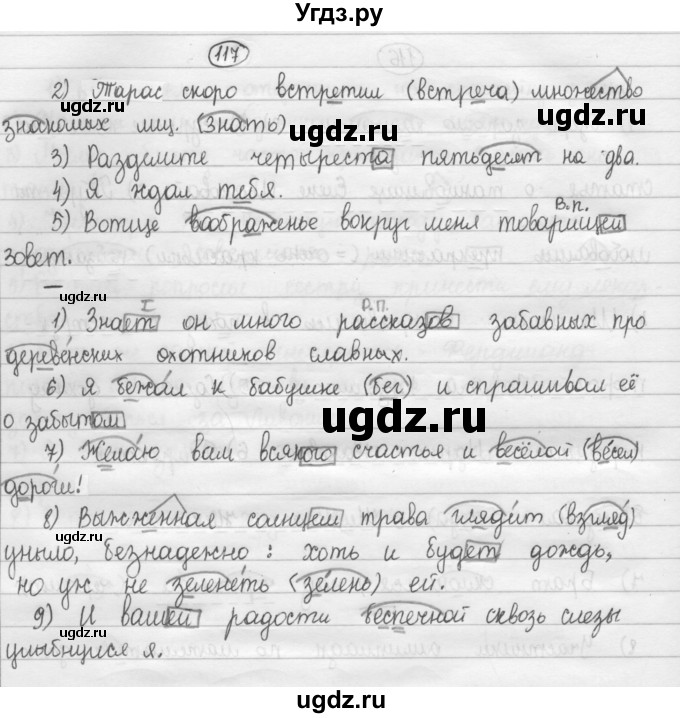 ГДЗ (Решебник 2015) по русскому языку 8 класс Рыбченкова Л.М. / упражнение / 117