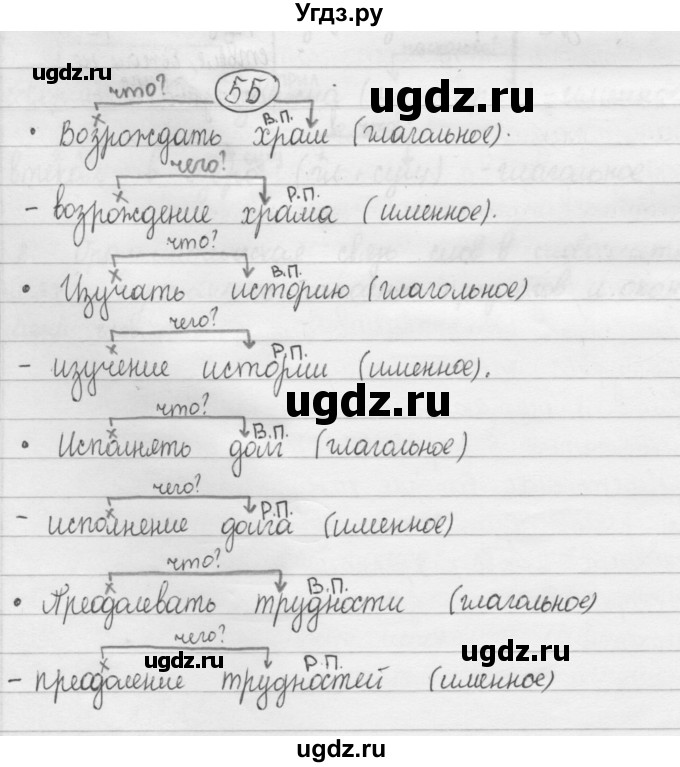 ГДЗ (Решебник 2015) по русскому языку 8 класс Рыбченкова Л.М. / упражнение / 55