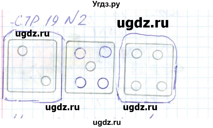ГДЗ (Решебник) по математике 1 класс (тетрадь для самостоятельной работы) Захарова О.А. / тетрадь №1. страница / 19(продолжение 2)