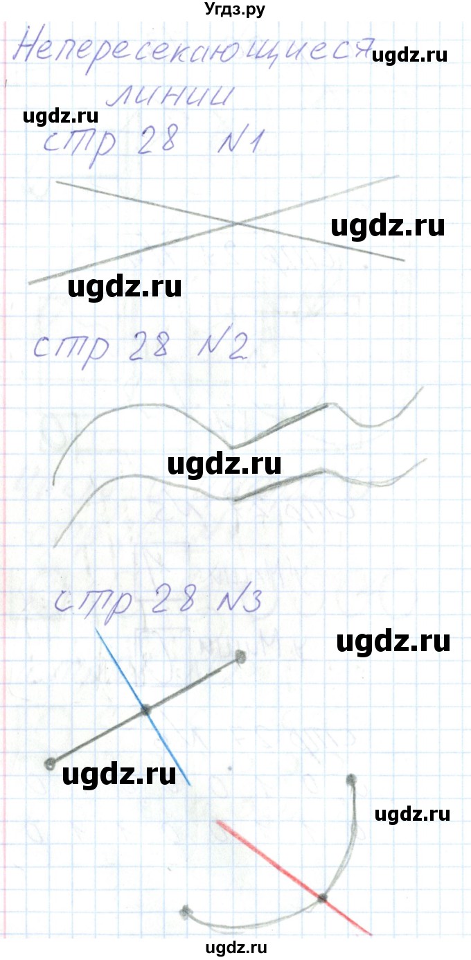 ГДЗ (Решебник) по математике 1 класс (тетрадь для самостоятельной работы) Захарова О.А. / тетрадь №1. страница / 28