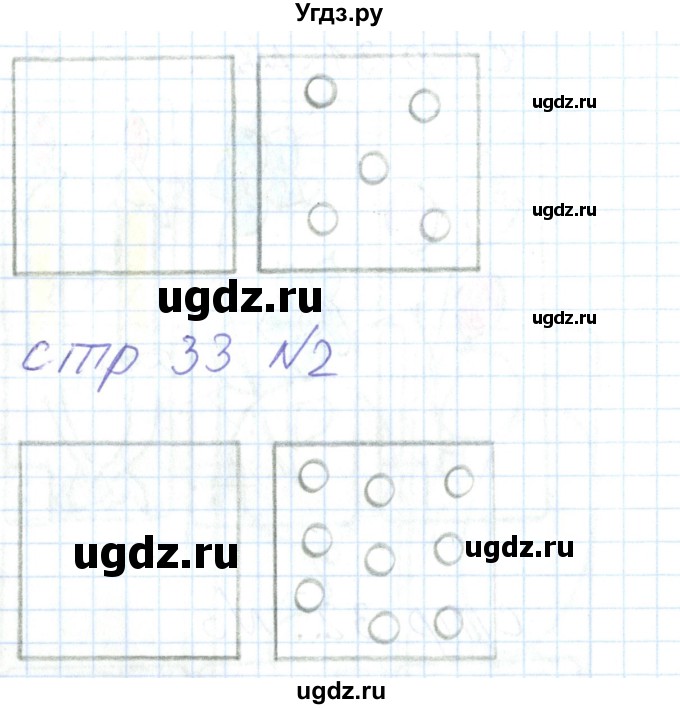 ГДЗ (Решебник) по математике 1 класс (тетрадь для самостоятельной работы) Захарова О.А. / тетрадь №1. страница / 33(продолжение 2)