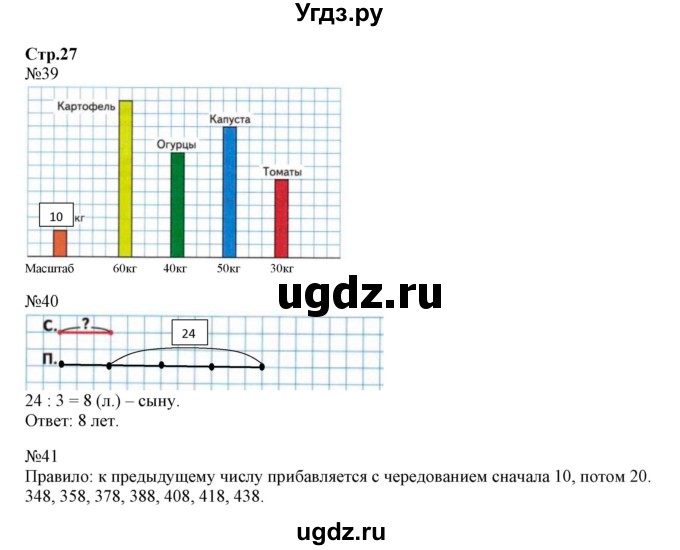 ГДЗ (Решебник к тетради 2023) по математике 4 класс (рабочая тетрадь) Волкова С.И. / часть 1. страница / 27